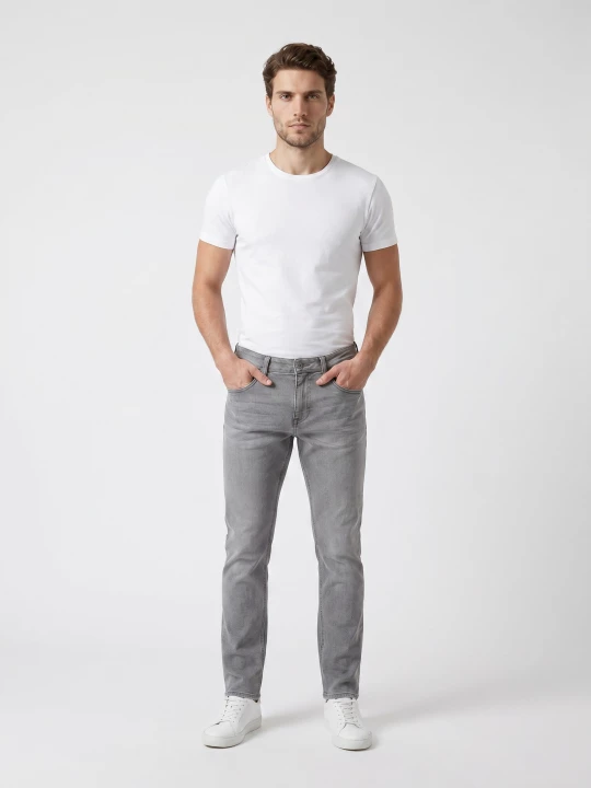Obrázek produktu Sinsay - Džíny skinny se sepraným efektem - béžová