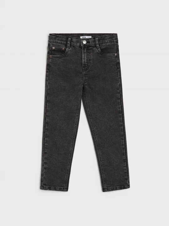 Obrázek produktu Sinsay - Jeansy straight leg z efektem sprania - czarny