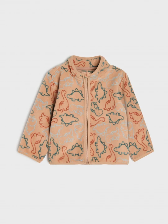 Obrázek produktu Sinsay - Bluza polarowa z motywem dinozaurów - beżowy