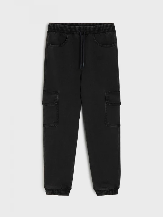Obrázek produktu Sinsay - Jeansy jogger cargo - czarny