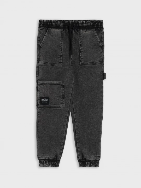 Obrázek produktu Sinsay - Jeansy jogger z efektem sprania - szary