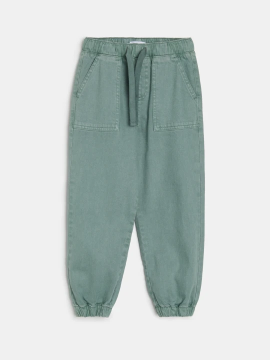 Obrázek produktu Sinsay - Jeansy jogger z efektem sprania - zielony
