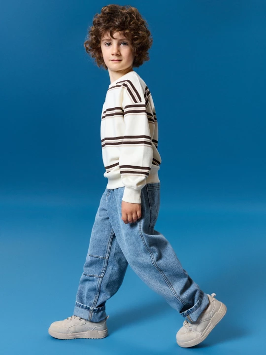 Obrázek produktu Sinsay - Jeansy loose tapered z domieszką wiskozy - niebieski
