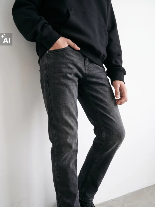 Obrázek produktu Sinsay - Jeansy slim fit z efektem sprania - czarny