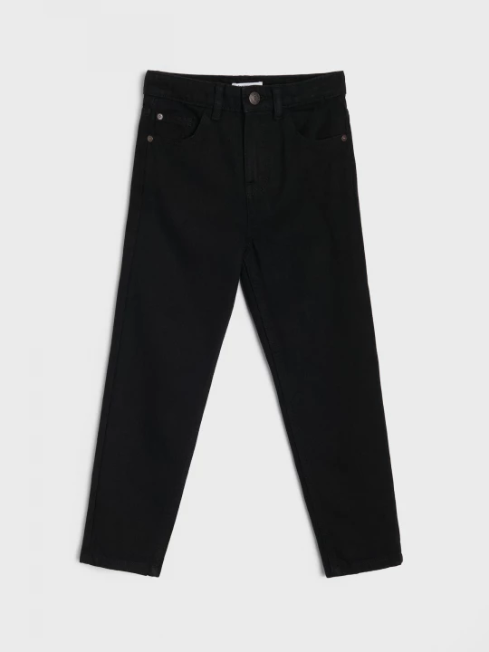 Obrázek produktu Sinsay - Jeansy straight slim z domieszką wiskozy - czarny