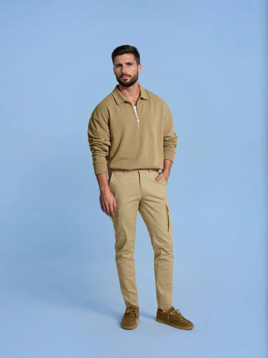 Obrázek produktu Sinsay - Kalhoty slim cargo - béžová
