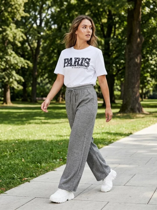 Obrázek produktu Sinsay - Kalhoty wide leg - šedá