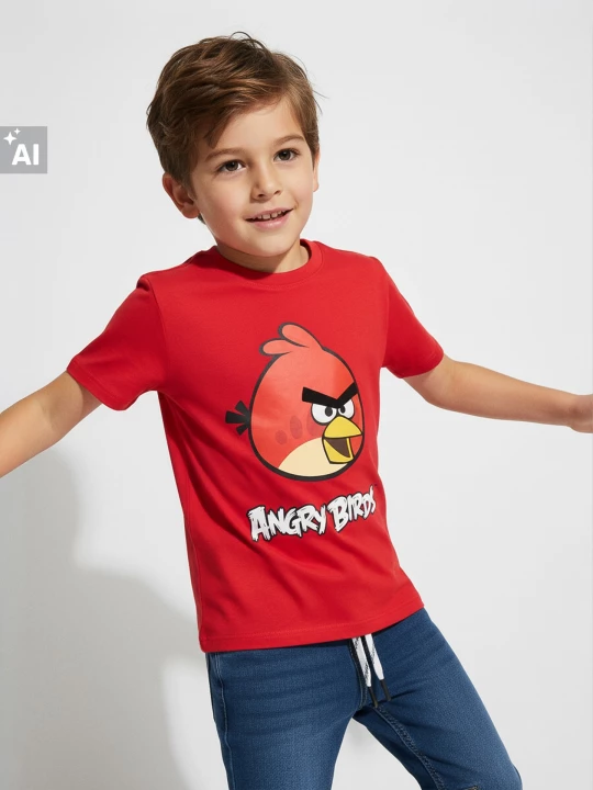 Obrázek produktu Sinsay - Koszulka Angry Birds - czerwony