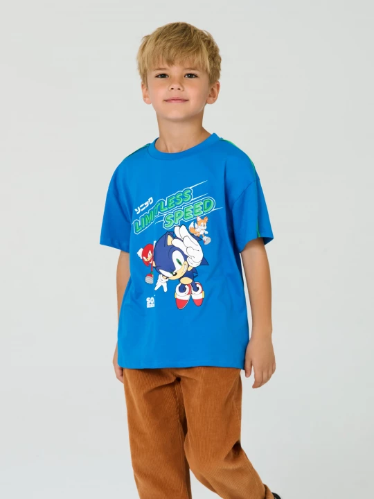 Obrázek produktu Sinsay - Koszulka Sonic the Hedgehog - mid blue