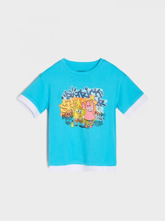 Obrázek produktu Sinsay - Koszulka SpongeBob - turkusowy