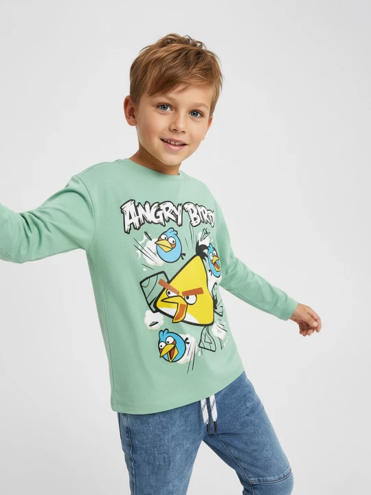 Obrázek produktu Sinsay - Koszulka z długimi rękawami Angry Birds - zielony