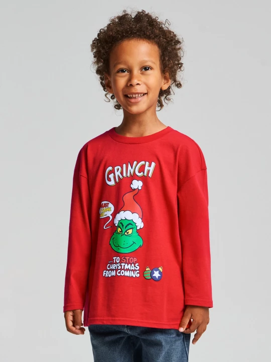 Obrázek produktu Sinsay - Koszulka z długimi rękawami Grinch - czerwony