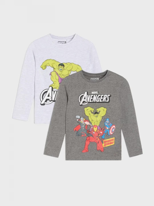 Obrázek produktu Sinsay - Koszulki z długimi rękawami 2 pack Avengers - wielobarwny