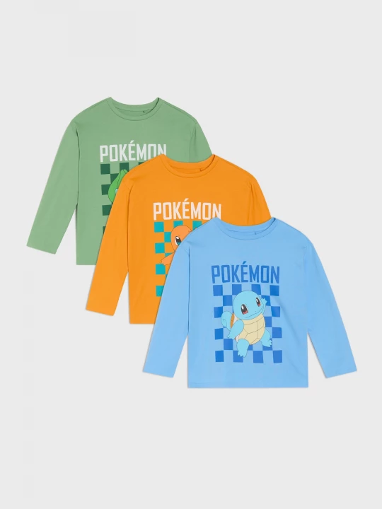 Obrázek produktu Sinsay - Koszulki z długimi rękawami 3 pack Pokémon - wielobarwny