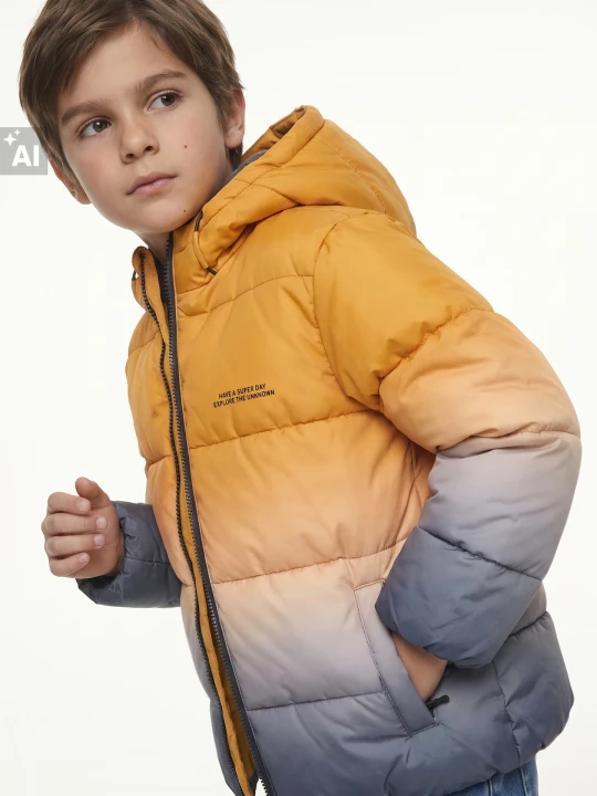 Obrázek produktu Sinsay - Kurtka puffer ombre z odblaskowymi elementami - wielobarwny