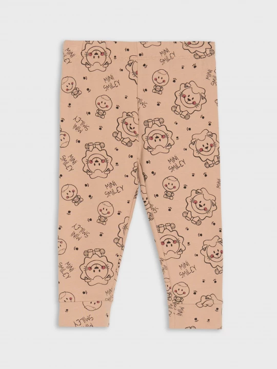 Obrázek produktu Sinsay - Legginsy Mini Smiley® - brązowy