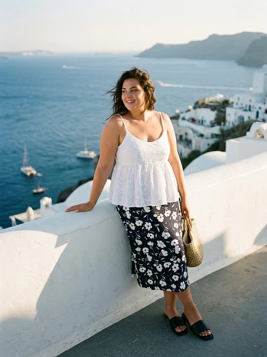 Obrázek produktu Sinsay - Midi sukně s rozparkem a květinovým vzorem Plus size - černá