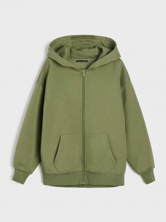 Obrázek produktu Sinsay - Rozpinana bluza z kapturem - green spruce