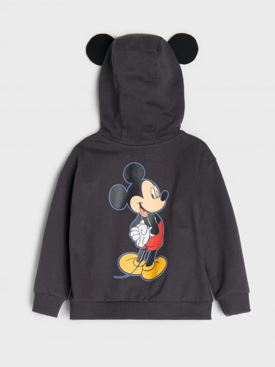 Obrázek produktu Sinsay - Rozpinana bluza z kapturem z elementami 3D Mickey Mouse - szary