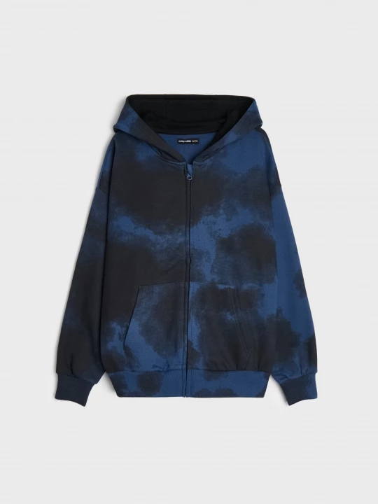 Obrázek produktu Sinsay - Rozpinana bluza z kapturem ze wzorem tie-dye - wielobarwny