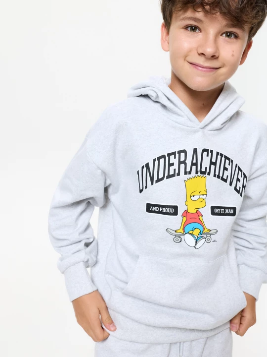 Obrázek produktu Sinsay - Bluza z kapturem z nadrukiem The Simpsons - szary