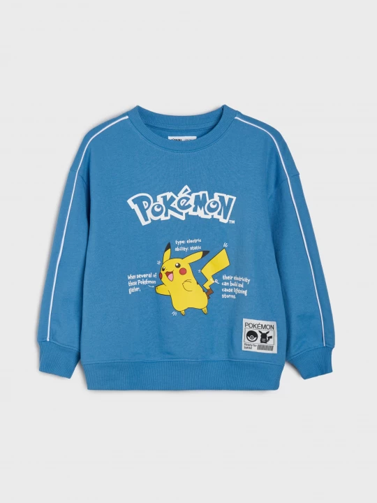 Obrázek produktu Sinsay - Bluza crewneck z nadrukiem Pokémon - niebieski