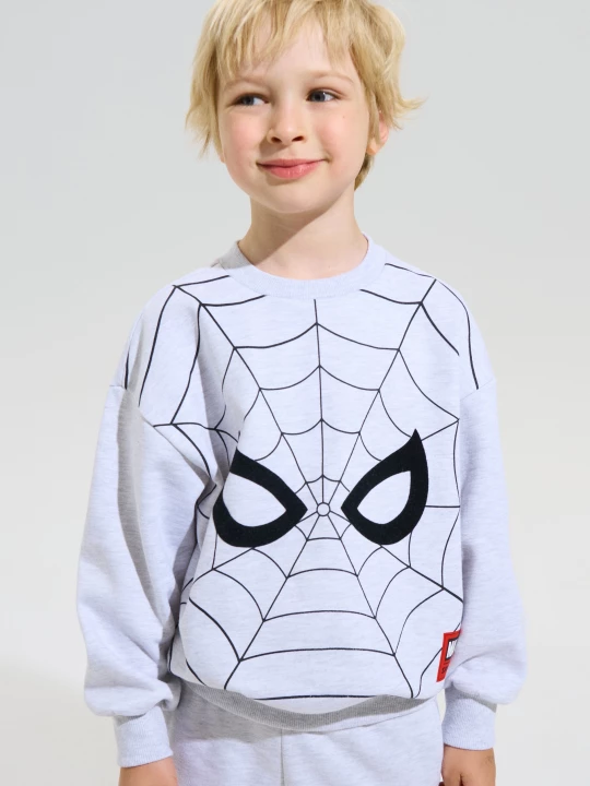 Obrázek produktu Sinsay - Bluza crewneck z nadrukiem Spider-Man - szary
