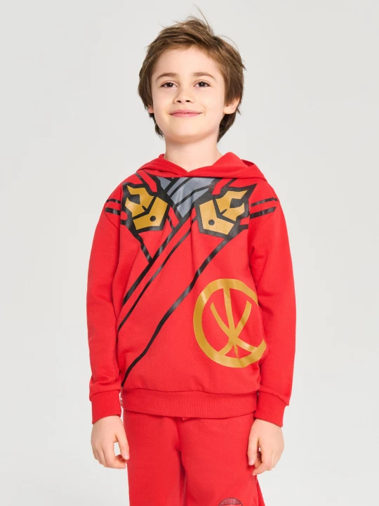 Obrázek produktu Sinsay - Bluza hoodie z nadrukiem Lego Ninjago - czerwony
