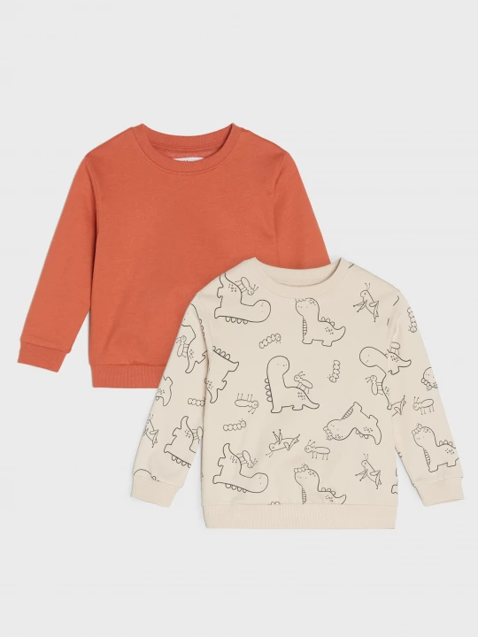 Obrázek produktu Sinsay - Bluza crewneck 2 pack - czerwony