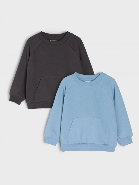 Obrázek produktu Sinsay - Bawełniana bluza crewneck 2 pack - szary