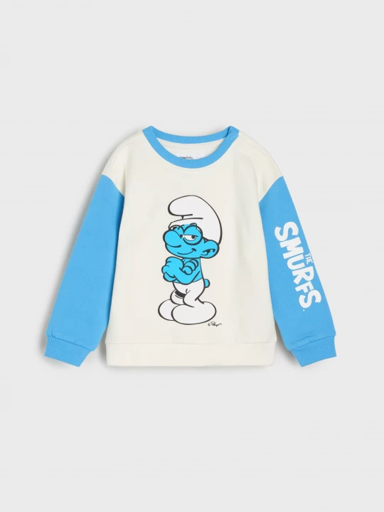 Obrázek produktu Sinsay - Bluza crewneck The Smurfs - kremowy