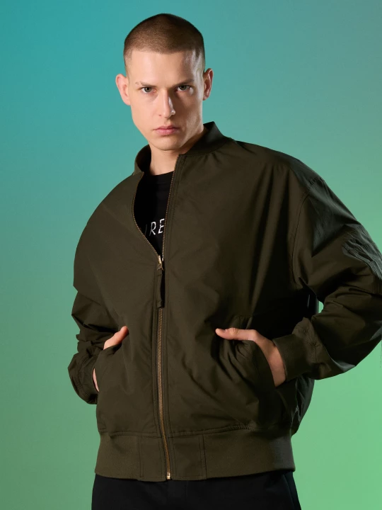 Obrázek produktu Sinsay - Oboustranná bomber bunda - khaki