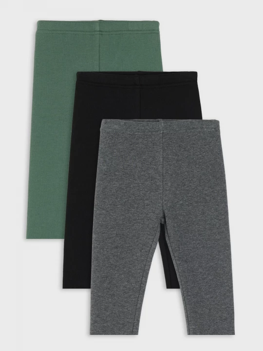 Obrázek produktu Sinsay - Ocieplane legginsy z bawełną 3 pack - wielobarwny