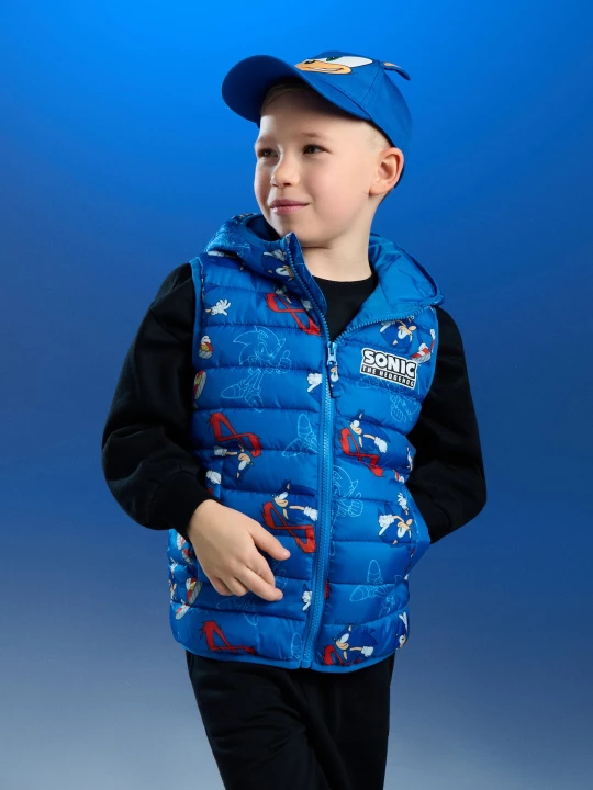 Obrázek produktu Sinsay - Pikowana kamizelka puffer z kapturem Sonic the Hedgehog - Inny