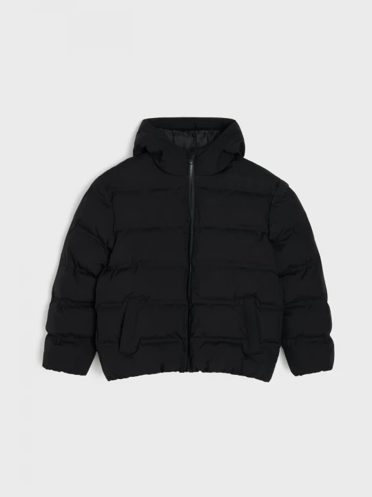 Obrázek produktu Sinsay - Pikowana kurtka puffer z kapturem - czarny
