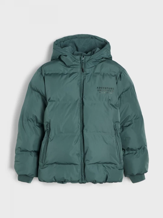 Obrázek produktu Sinsay - Pikowana kurtka puffer z kapturem - green spruce