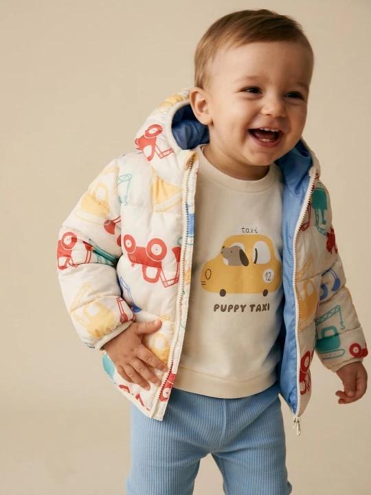 Obrázek produktu Sinsay - Pikowana kurtka puffer z kapturem - kremowy