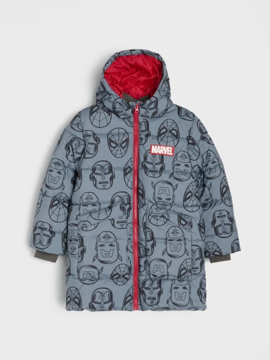 Obrázek produktu Sinsay - Pikowana kurtka puffer z kapturem Marvel - szary