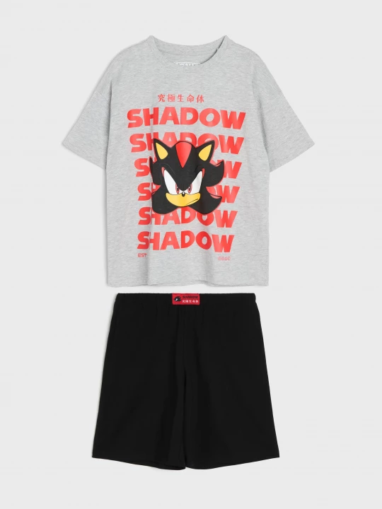 Obrázek produktu Sinsay - Piżama dwuczęściowa z nadrukiem z domieszką wiskozy Sonic the Hedgehog - szary