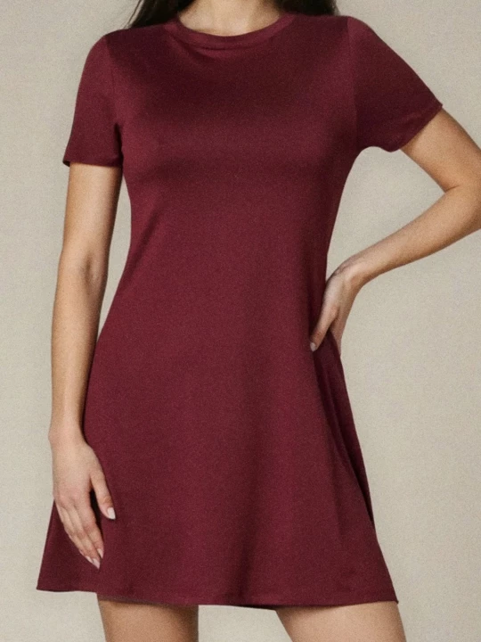Obrázek produktu Sinsay - Pletené mini šaty - burgundy