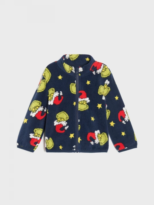 Obrázek produktu Sinsay - Polarowa bluza ze stójką Grinch - granatowy