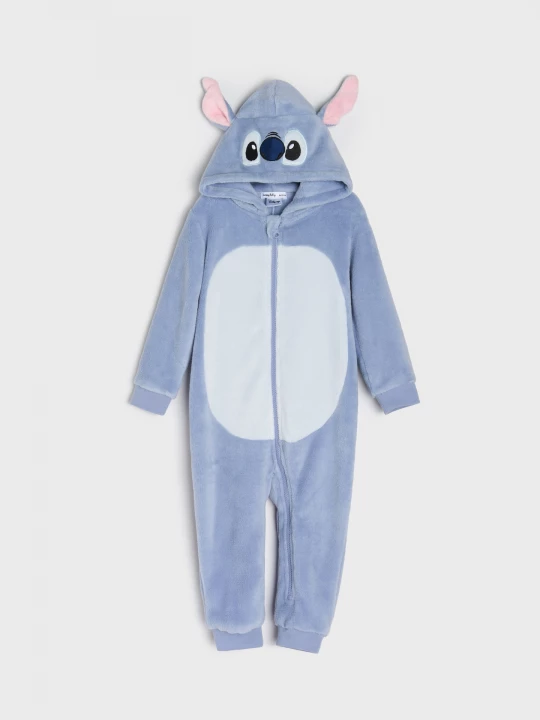 Obrázek produktu Sinsay - Polarowa piżama onesie z kapturem i uszami 3D Stitch - błękitny