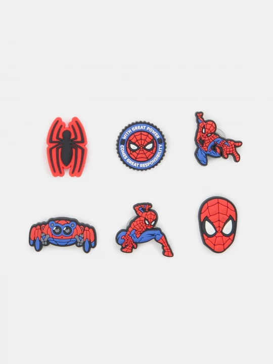 Obrázek produktu Sinsay - Przypinki do butów 6 pack Spider-Man - wielobarwny