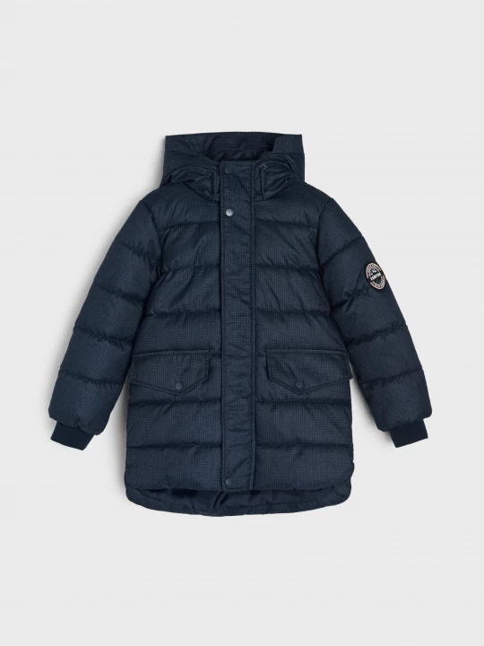 Obrázek produktu Sinsay - Pikowana kurtka puffer z kapturem - granatowy
