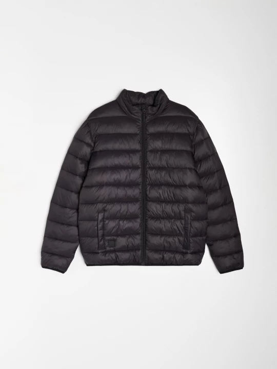 Obrázek produktu Sinsay - Prošívaná puffer bunda s límcem - černá