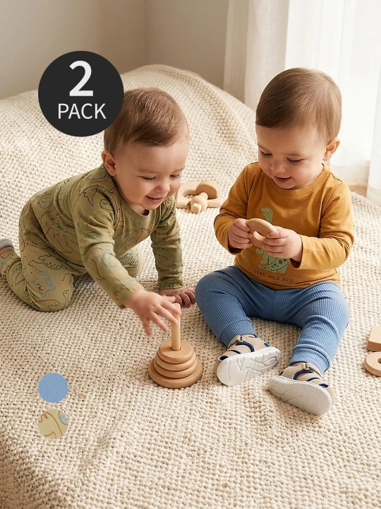 Obrázek produktu Sinsay - Prążkowane legginsy 2 pack - zielony