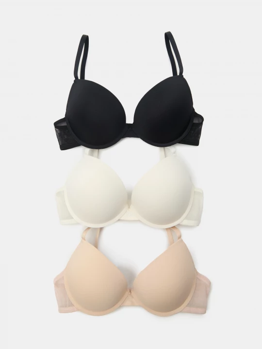 Obrázek produktu Sinsay - Push-up podprsenka 3 pack - vícebarevná