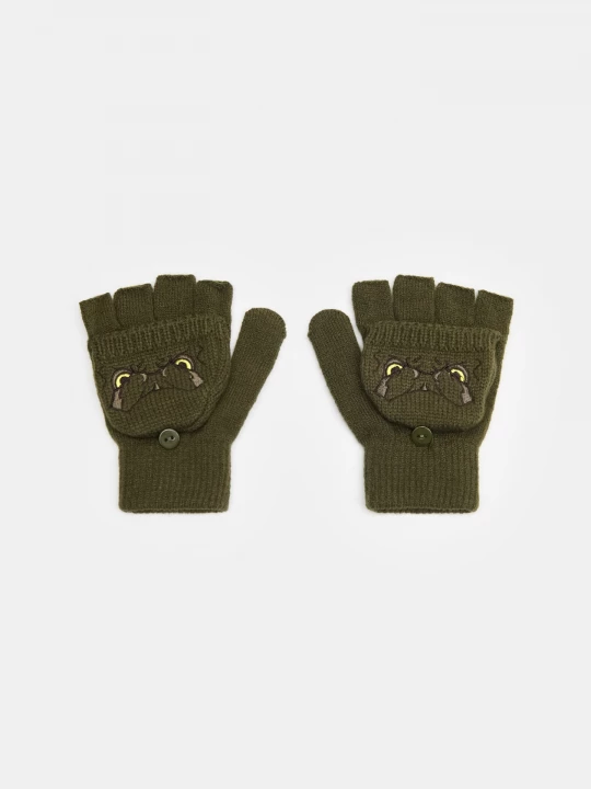 Obrázek produktu Sinsay - Rękawiczki bez palców z klapką - khaki