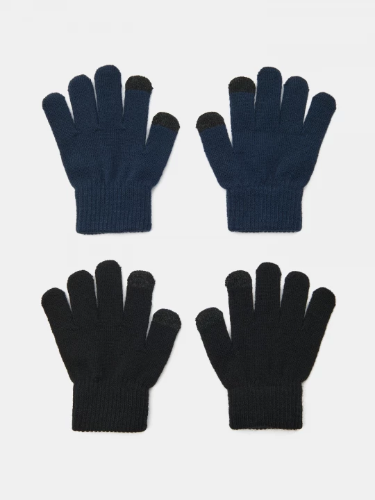 Obrázek produktu Sinsay - Rękawiczki z funkcją touch screen 2 pack - granatowy