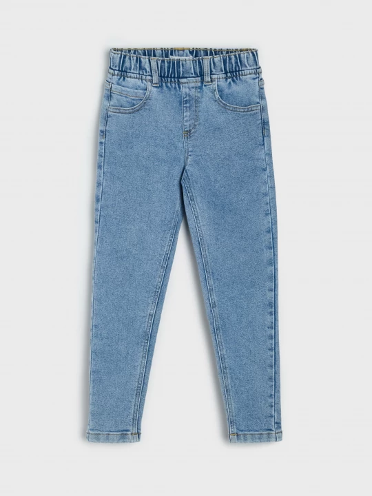 Obrázek produktu Sinsay - Jeansy relaxed skinny z domieszką wiskozy - niebieski